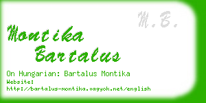 montika bartalus business card